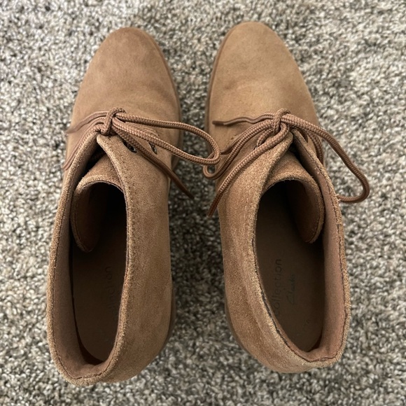 Women’s Collection by Clarks Scene Suede Lace Up Ankle Boots Brown Size 8 - Picture 2 of 7